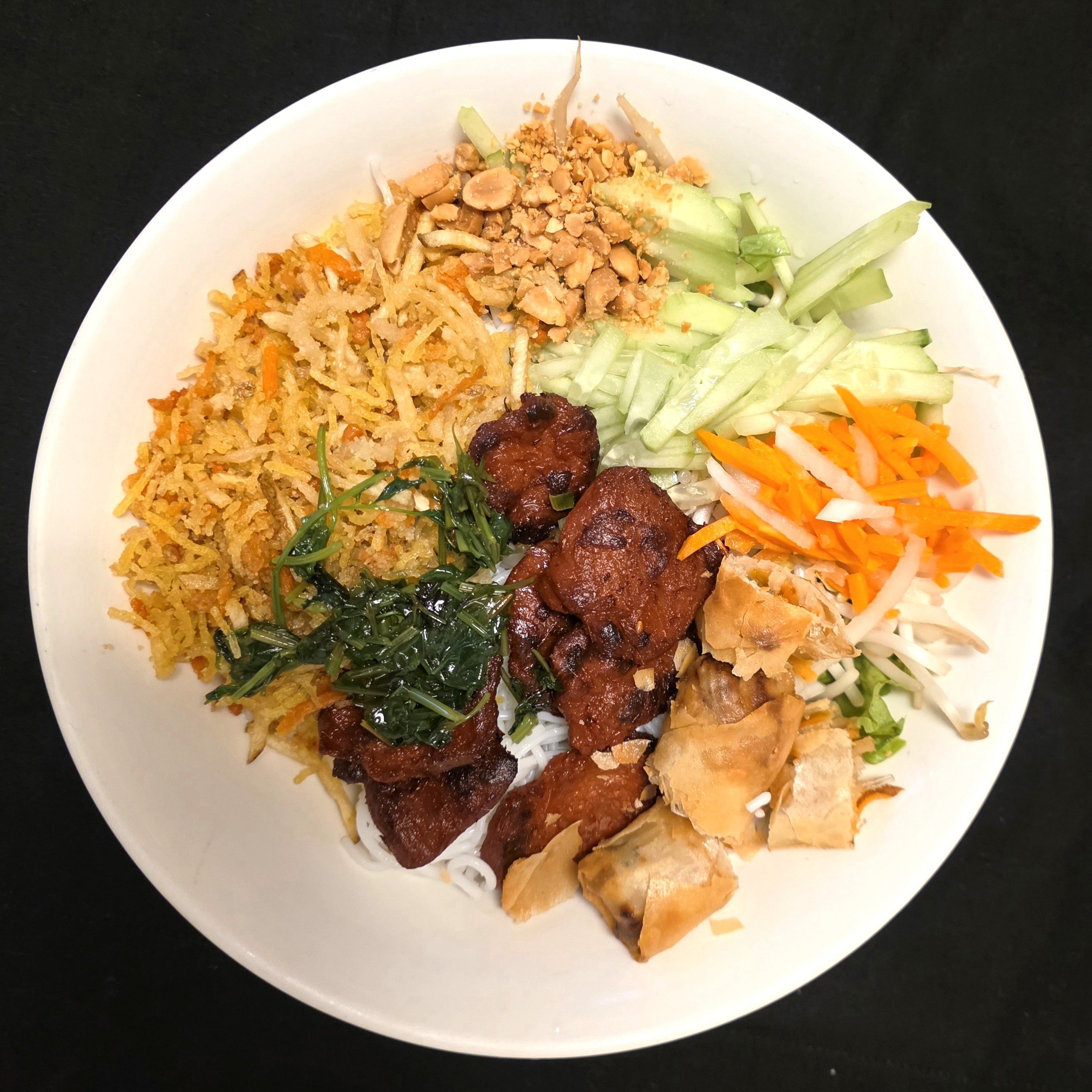 Charcoal Meat, Shredded Pork with Vermicelli.