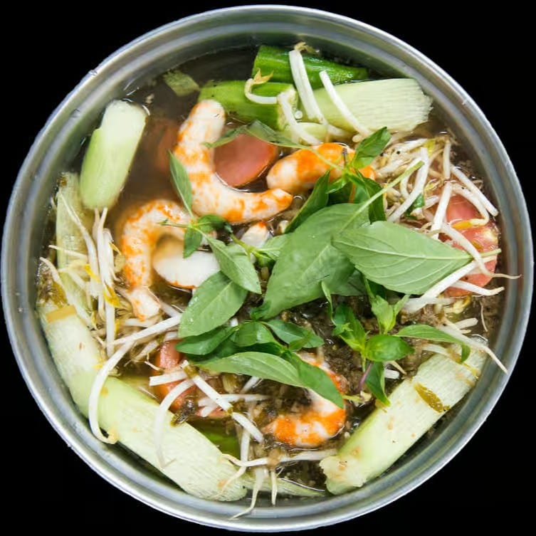 Vegan Shrimp in Sour Soup.