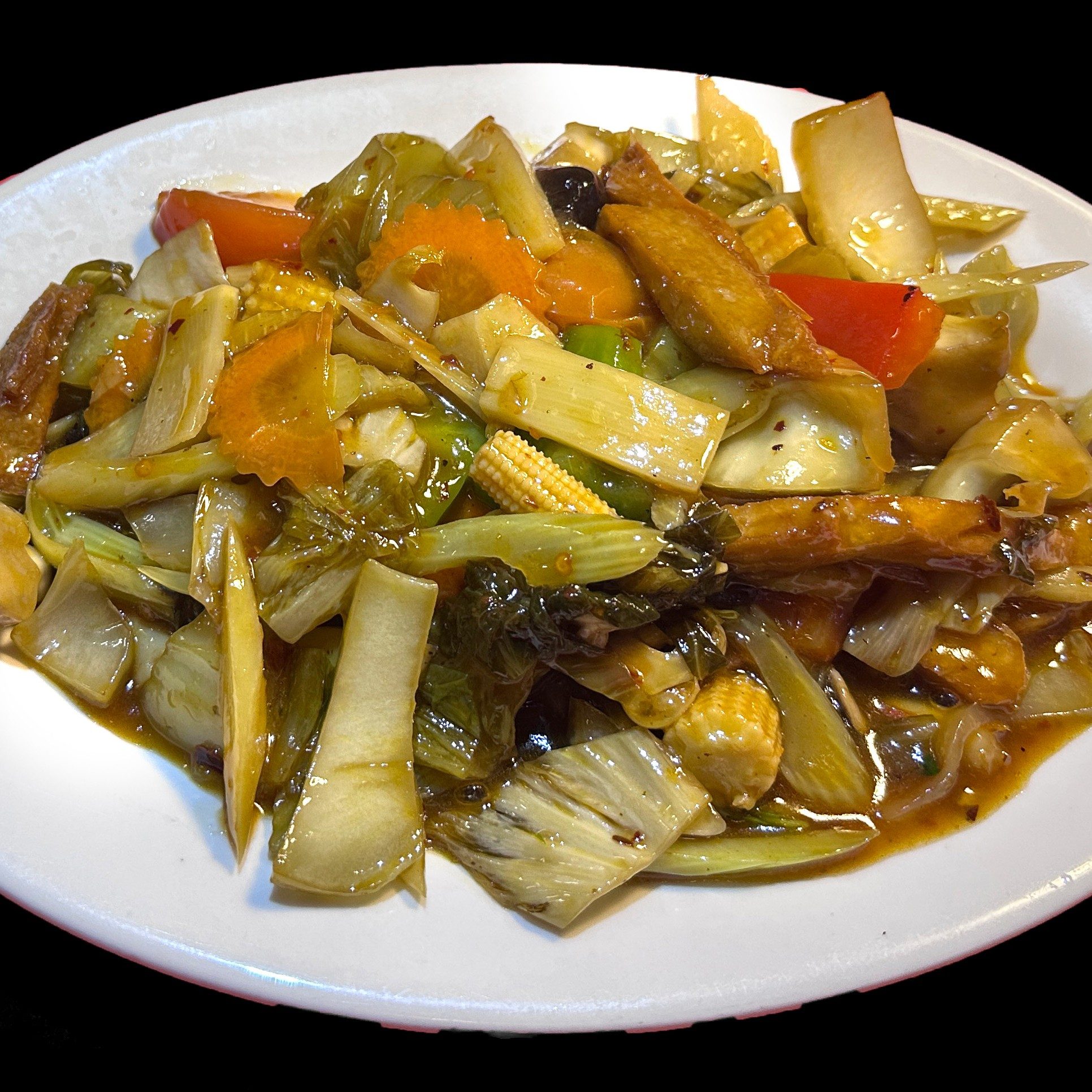 Pickle Green with Sausage.
