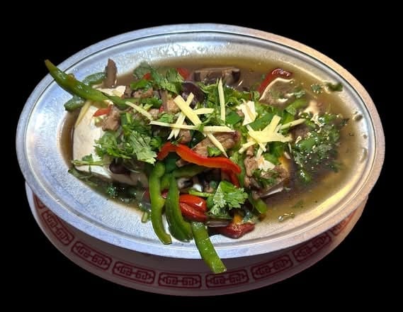 Steam Tofu/Đậu Hư Hăp Gừng.