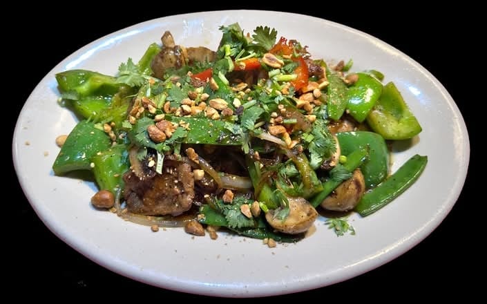 Green Pepper Steak/Steak Chay Xào Ớt Xanh.